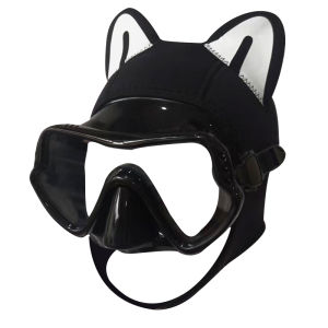 ผ้าพันคอป้องกันหูดำน้ำกลางแจ้งสำหรับสัตว์เลี้ยง หน้ากากดำน้ำลายแมวและกระต่าย อุปกรณ์ดำน้ำ เครื่องประดับผมแบบอเนกประสงค์