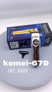 Kemei KM-679 Full Metal Body Hair Clipper Mens Adjustable Electric Hair Clipper Rechargeable Beard