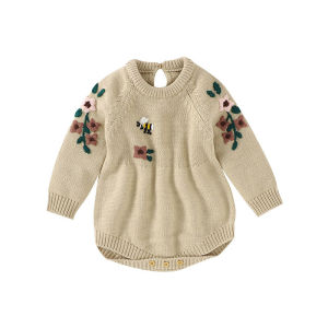 Cute Embroidered Baby Jumpsuit