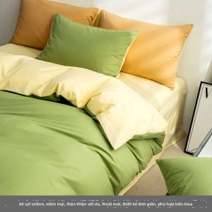 shui yang | Bộ Drap Giường Phong Cách Scandinavia 60s Toàn Cotton Đã Rửa