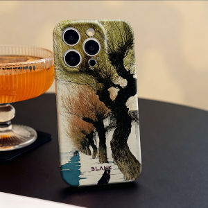 Ink Wash Walker For iPhone 17 16 15 14 13 12 Pro Max Slim Shockproof Cover for iPhone Air Case Blank