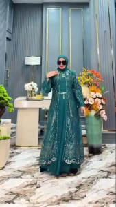 COD Valentina Dress Ceruty Babydoll Payet Gamis Dewasa Terbaru Viral Dress Wanita Kondangan Kekinian