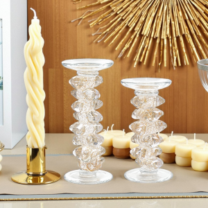 โคมเทียนแก้วแฮนด์เมดสไตล์อเมริกันและยุโรป รูปตู้เก็บเครื่องดื่ม ตู้ทีวี ประตูทางเข้า งานฝีมือ ตกแต่งบ้าน สไตล์เรียบง่ายสมัยใหม่