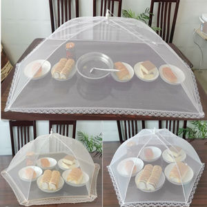 Foldable Fly-Proof Food Cover Commercially Used Large Rectangular Mesh Cover for Leftovers Dining Table Cover Household