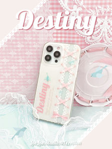 JoeJoe Original Lace Tie Phone Case for 13 14 15 pro Max Double Layer Frosted Soft Shell Protective Case Simple Ballet Lace 12 Phone Case