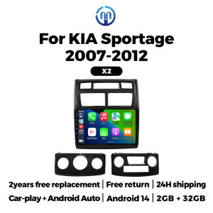 2 Din Car Play Android Auto For Kia Sportage 2 2008-2010 Car Radio Stereo Multimedia Player GPS Navigation RDS FM Autoradio WIFI