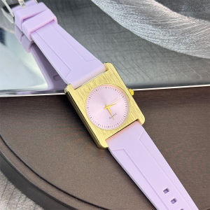 2025 Womens Watch Luxury Silicone Strap Square Dial Ladies Clock Gift Vintage Watch For Women Waterproof
