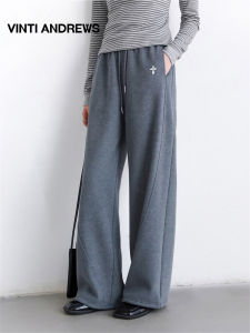 Loose Straight Leg Corduroy Lined Trousers