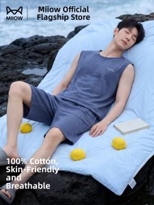 MiiOW | Summer Cotton Tank Top Set Mens Pajamas