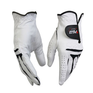 PGM Golf Gloves Mens Sheepskin Left/Right Hand Gloves Soft Breathable Non-slip Particle Gloves Golf Accessories