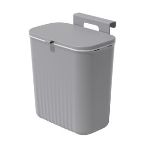 Large Capacity 9L Kitchen Waste Bin Wall Mounted Home Slide Cover Compression Ring Storage Bucket Toilet Living Room Paper Basket Kitchen Organizer