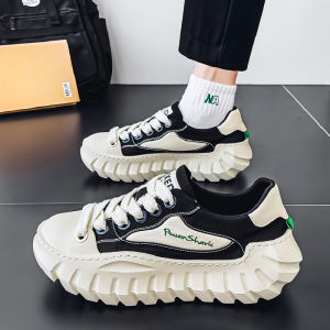 Mens Canvas Shoes 2025 New Summer Breathable High-End Casual Dad Sneakers Thick Bottom Low Top Fashionable Sports Shoes