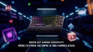 Asus ROG Strix Scope II 96 Wireless Tri-Mode NX Mechanical Gaming Keyboard - Black / White