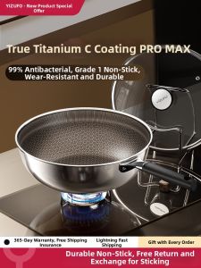 YIZHIFU | Non-stick Stainless Steel Frying Pan Without Coating