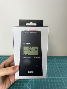 KORG KDM-3 BK Black Metronome for BPC Part Practice with 120 Hz Synchronized Sound