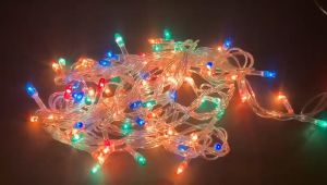 CLASSIC AUDIO Christmas Led Light 80L Xmas Light ASSORTED COLOR (M69002) Super High Performance Transparent wire Christmas Light Linkable (No Sound)