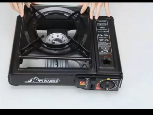 Portable Gas Stove Dual Fuel Butane & Propane with Hose 7800 BTU High Output & Windproof for Outdoor Camping