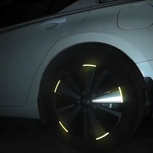 onecity.2 reflective strips | Car rearview mirror anti-collision warning stickers Lighting safety protection stickers