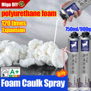 eco foam spray sealant 900g Polyurethane Expanding PU foam sprayer Waterproof 120 times high foaming volume Sealant filler insulation wall VentsGaps Around Pipes insulation foam sealant polyurethane foam sprayer spray foam insulation  spray foam sealant