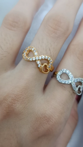 Jewelry Cincin Elegant Fashion Terbaru Fuji Wanita Korea Anti Karat Lapis Emas 24K Gold Mewah Aksesoris