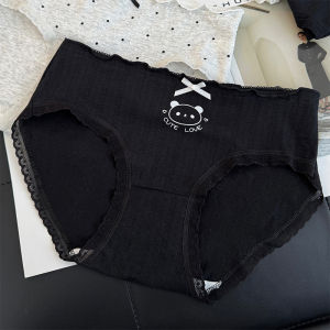 Pure Cotton Triangle Panties Womens Spring Summer Breathable Comfortable Cartoon Bear Design Maternity Underwear mid Waist