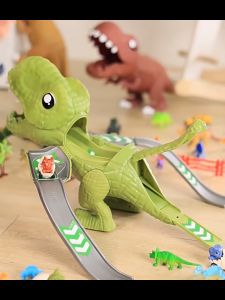 Mainan Mobil Rel Dinosaurus Anak 2 in 1 Mainan Dinosaurus Ukuran Besar 50cm