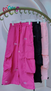Coquette Pants for Kids Girls Korean Style Baggy Loose Wide Leg Cargo Pants for Girls 5-12 Years Old