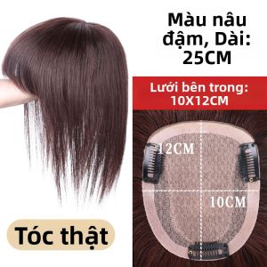 Is a wig | Mái Ngụy Trang Tóc Đen Thiên Nhiên Mỏng Không Thể Thấy Được Từ Tóc Thật