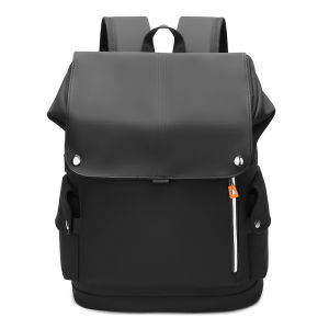 Large Capacity Business Travel Laptop Backpack Mens Fashion Student Bag Double Shoulder Bag Commuter Style Oxford Cloth Pure Color