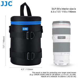 JJC | JJC Thick Camera Lens Case For Nikon Sony Fujifilm Olympus Panasonic DSLR Mirrorless Water Resistant Camera Lens Protective Bag