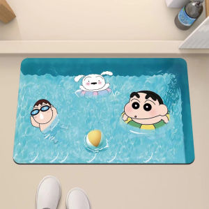 พรมเช็ดเท้าห้องน้ํา การ์ตูน การ์ตูน สไตล์แห้งเร็วดูดซับน้ําพรมกันลื่นห้องน้ําทางเข้าห้องน้ําพรมใช้ในบ้าน