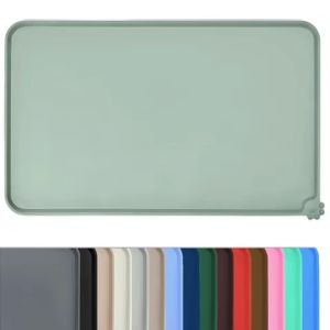 Cat Dog Food Mat For Pet Feeding Bowl Floors Waterproof Non Slip Silicone Pet Bowl Mat - High-Lipped Non-Stick Waterproof Pad