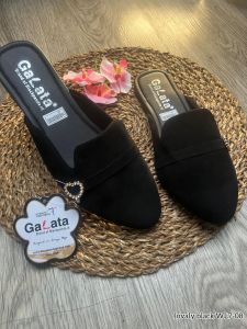 Sepatu BLACKPANDA wanita sepatu slop/mules BLACKPANDA terbaru model pariasi love bisa digeser disamping ditengah sesuka hati