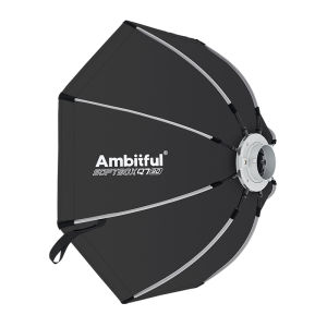 AMBITFUL | Fast-Assembly Softbox Grid Deep Throw Easy-to-Detach Octagonal Bar Mount Photography Light Diffuser