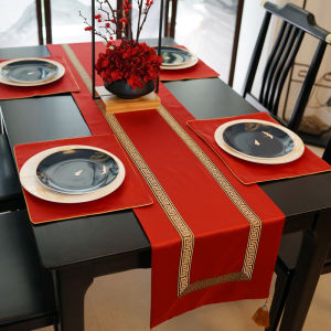 Modern Simplicity Luxury High-end Chinese Zen Style Table Flag Cloth Art Wedding Tablecloth TV Cabinet Tea Table Decorative