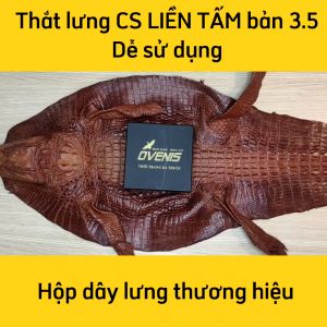 Thắt Lưng Cá Sấu Liền Nguyên Tấm GAI LƯNG N23D1 (mặt trắng)