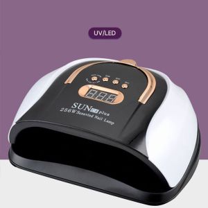 256W 57 Leds Dalam Full Hitam Lampu Pengering warna Kutek Gel Led UV Nail Lamp Alat Pengering Kutek Gel