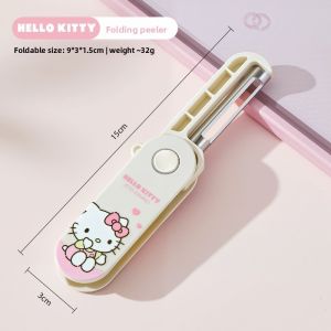 LINE FRIENDS Brown Folding Peeler for Kitchen Fruits Stainless Steel Portable Tool LFB361 LFB416