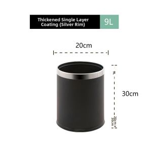 Stainless Steel Commercial Trash Can Double Layer