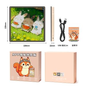 Smart LED Fuse Beads Pegboard DIY Light Board App Pattern Guide Electronic Bead Art Kit Creative Craft Table Decor Gift Lamp