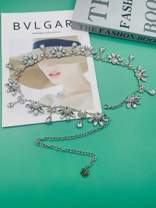 Elegant Metal Belly Dance Waist Chain Accessory for Women Diamond Embedded Skirt Versatile Dance Belt with Tassel Ladies