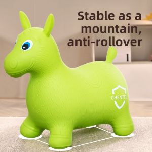 Jumping Horse Inflatable Baby and Infant Drop-Resistant Extra Large Thickened Rocking Horse Horse New Year Gift Kids Toy