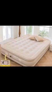 Air Mattress Inflatable AirBed with Air Pump Portable Sleeping Mat for Camping Single Double Bed