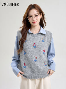 7.Modifier | Bộ Áo Vest Thêu và Áo Sơ Mi Cổ Polo