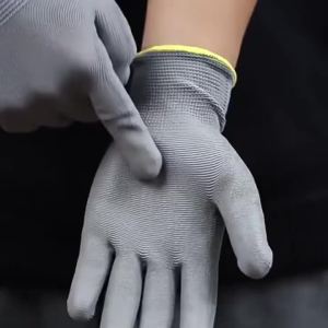 12PCS Nitrile Coated Safety Work Gloves Non-Slip Durable Duty Work Gloves for Construction Industrial Repair Gardening Yard Farm