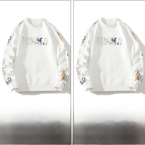 ROMON | Loose Fit Mens Long Sleeve Sweatshirt Romon Spring Autumn New Style Casual Printed T-shirt Base Shirt Fashionable Top