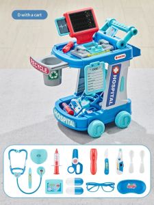 Kids Artificial Doctor Toy Suit Girl Puzzle Play House Nurse Stethoscope Injection Role Play 3 Years Old 6