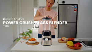 Russell Taylors Power Crush Blender 1.7L Glass Jug with Grinder 1400W TB10
