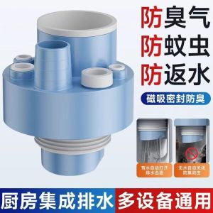 Kitchen Sink Drainage Three-Way Multi-Function Integrated Drainage Vegetable Washing Basin Drainage Odor-Proof Sealing Plug