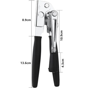 Commercial Can Opener Manual Crank Can Openers Heavy Duty Handheld Smooth Edge Can Opener For Big Cans with Magnet